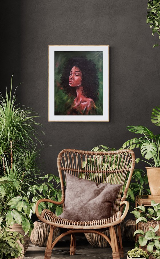 Spirit of Africa - oil portrait painting