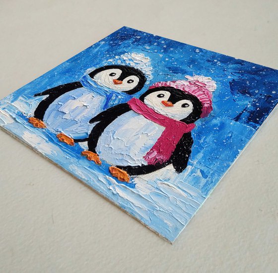 Penguins Painting