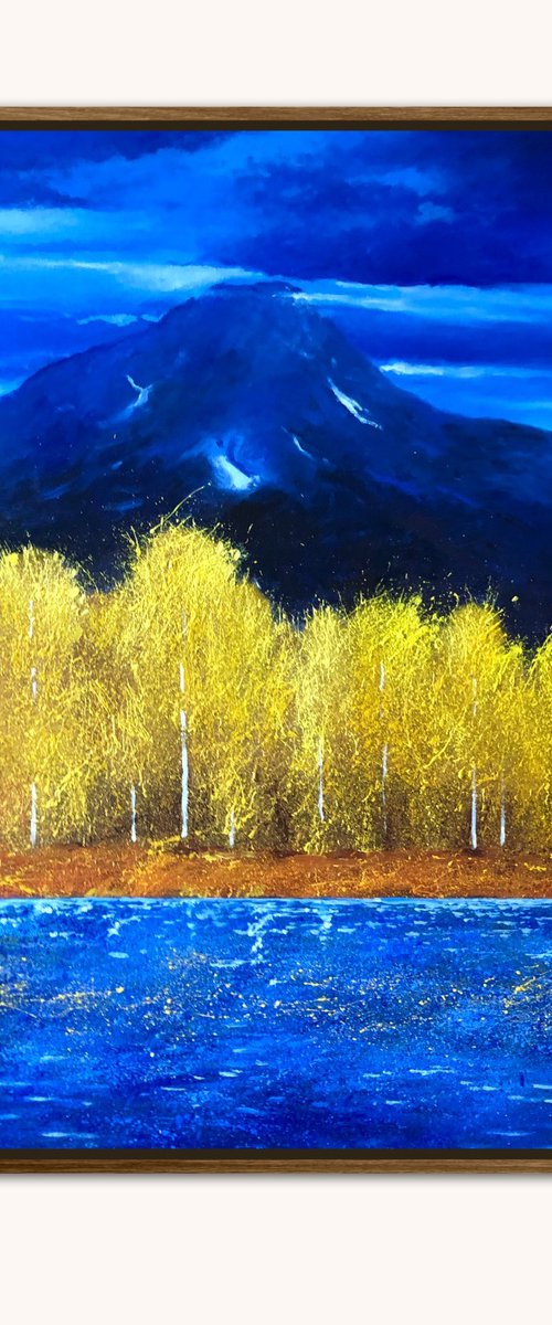 Golden aspens Forest by Volodymyr Smoliak