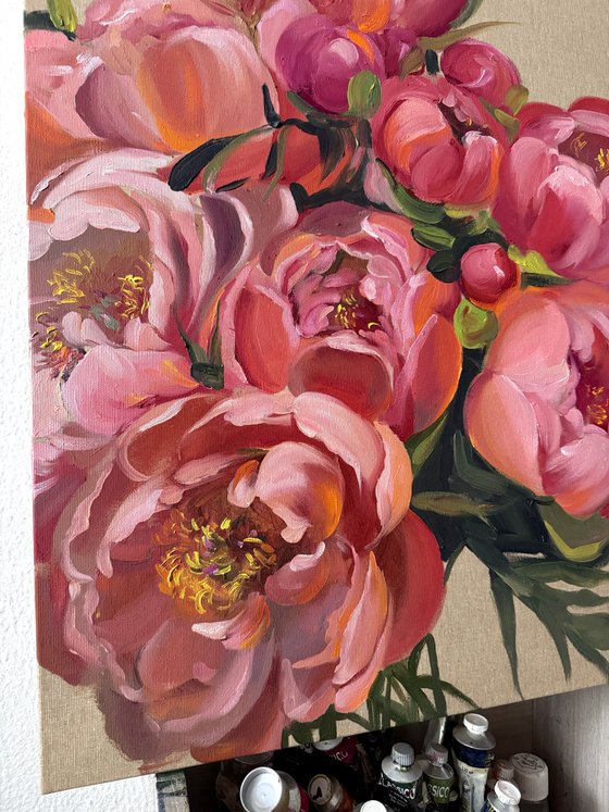 Red Peonies