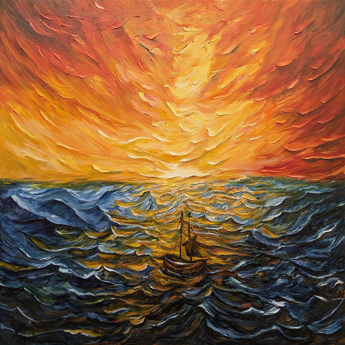 Storm And Fight By Felix Rubio, 29 X 29, Artwork For Sale On Artfinder