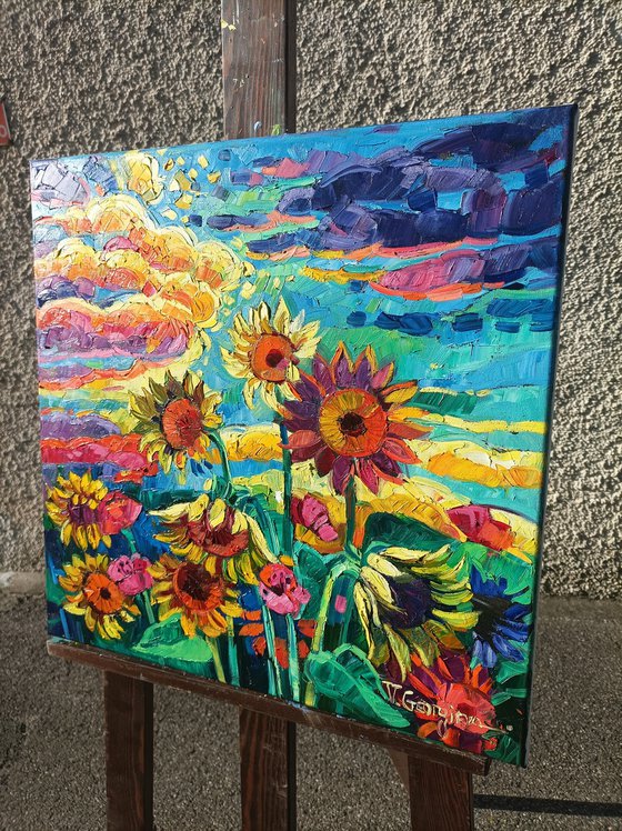 When the Sunflowers kiss the clouds