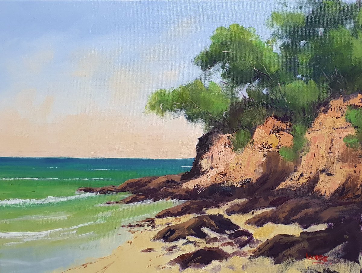 Sandy Cliffs At Noosa by Rod Moore