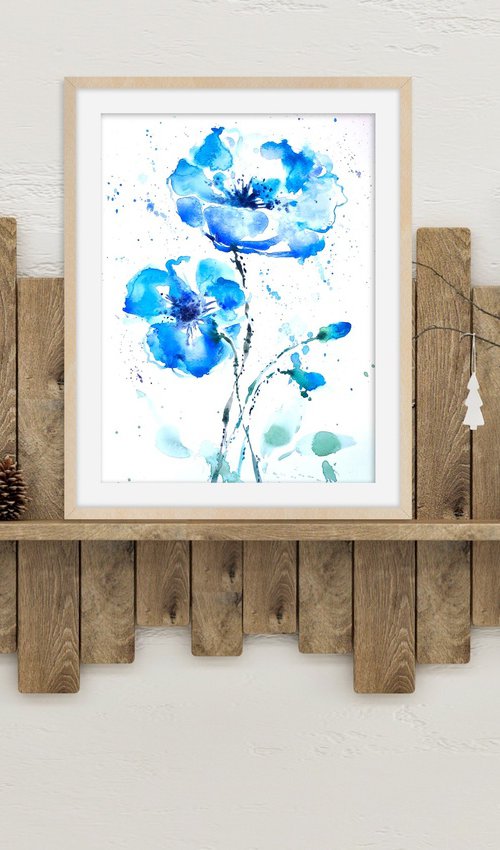 Blue poppies by Svetlana Vitman