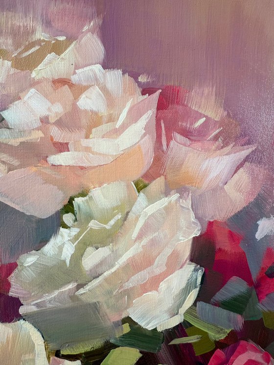 Roses. Tea for three