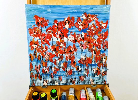 Poppies On Blue Sky 4