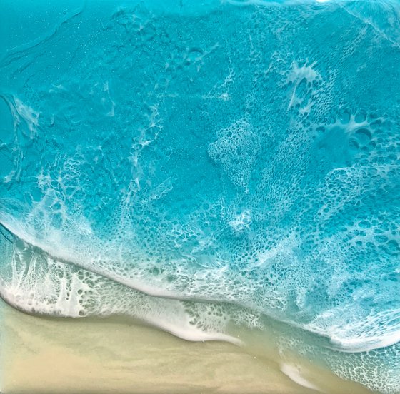 White Sand Beach #4 Ocean Seascape Painting