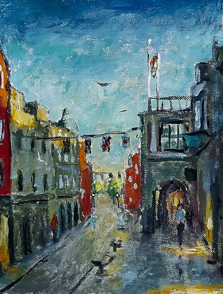 First lights in Exeter high Street by Dimitris Voyiazoglou