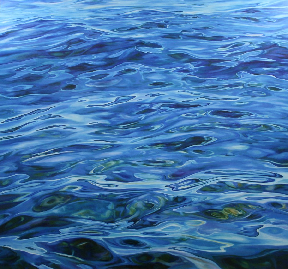 Photorealistic Landscape Oil Painting By Peter Goodhall, 51 X 48", Tranquillity Xx, Original Artwork
