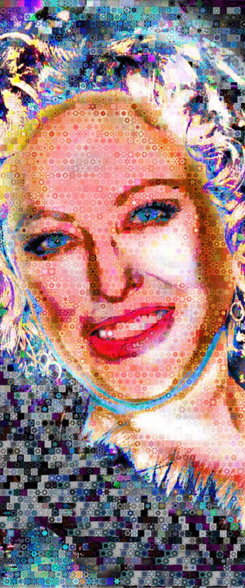 Virginia Madsen_Abstract_Collage by John Lijo Bluefish