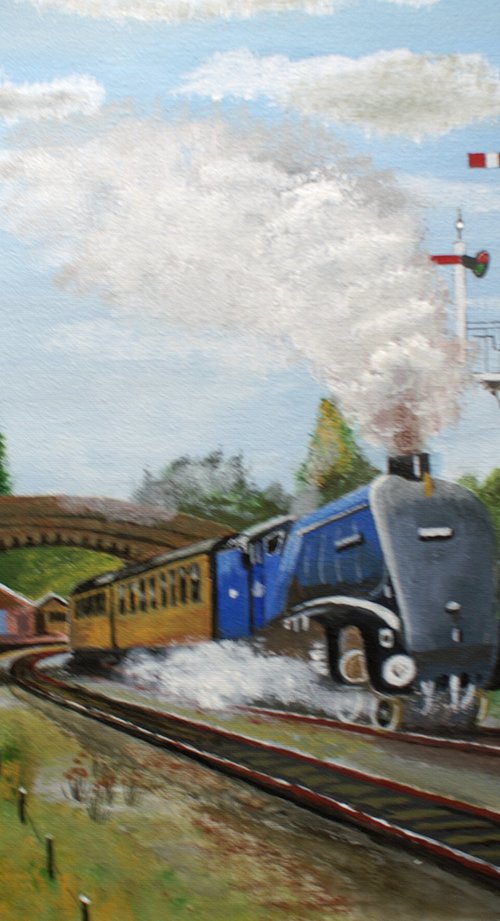 Sir Nigel Gresley leaving Goathland by Chris Pearson