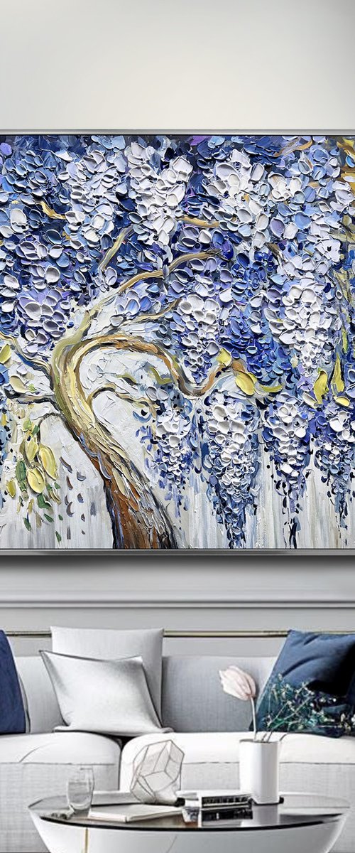 Blue Wisteria Tree by Lana Guise