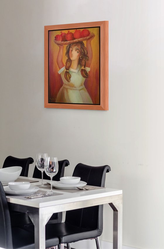 Girl with Pomegranates