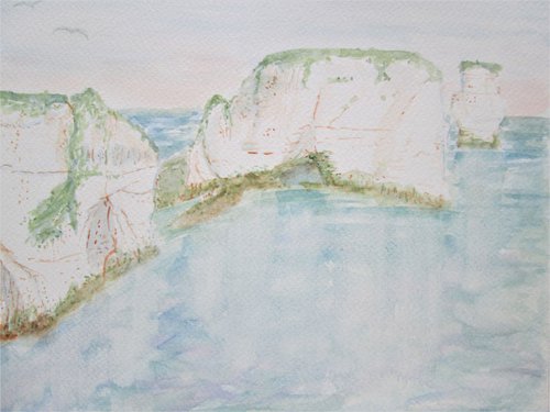 White Cliffs of Old Harry Rocks by MARJANSART
