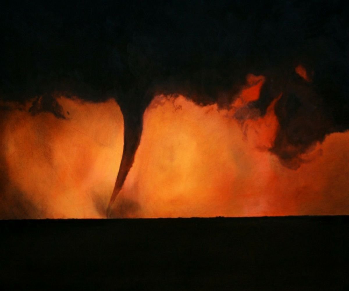 Photorealistic Landscape Oil Painting By Ken Vrana, 36 X 30", Vermillion, Ks, Original Artwork