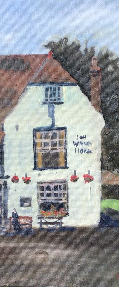 The White Horse at Chilham, oil painting by Julian Lovegrove Art