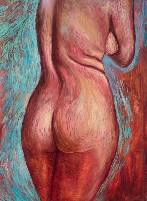 Nude Woman Painting, Modern Art by Dasha Pogodina