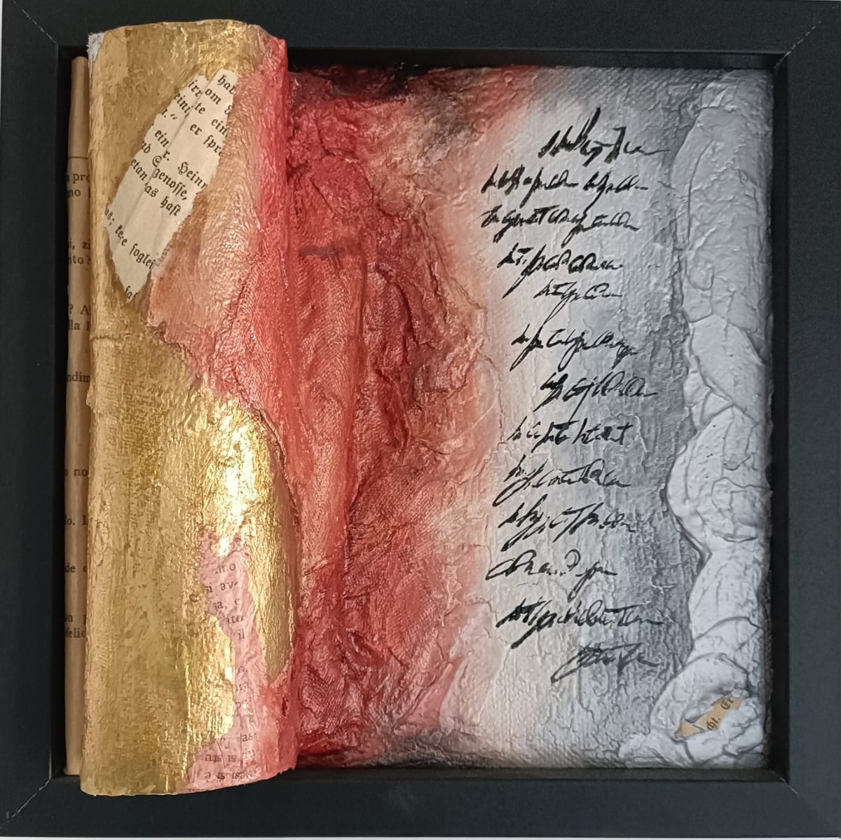 Abstract Painting By Ivana Urso, 9 X 9, Golden Paths, Original Artwork