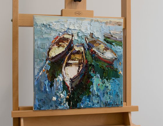 Boats - Original oil painting