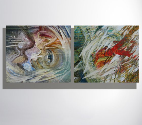 "Touchpoint" diptych