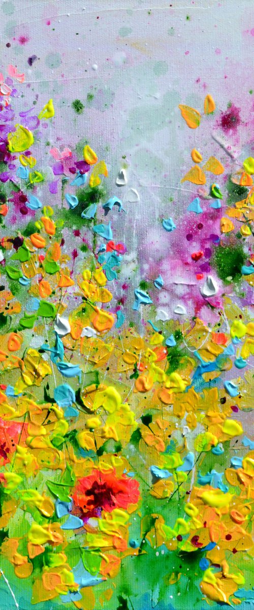 I've Dreamed 48 - Red Poppies and Cottage Summer Flowers by Soos Roxana Gabriela