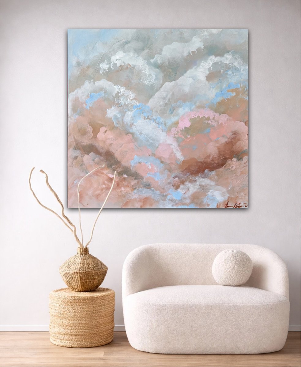 Blush Fields By Ivana Gigovic, 35 X 35, Artwork For Sale On Artfinder