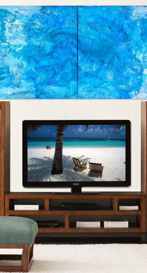 AQUA (200 x 73 cm) (78.74 x 28.74") XL!! by Segutoart