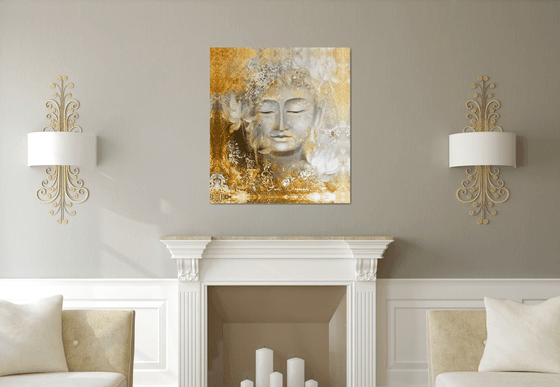 Budda Canvas art, Original Abstract painting