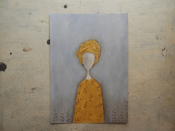 Woman in yellow