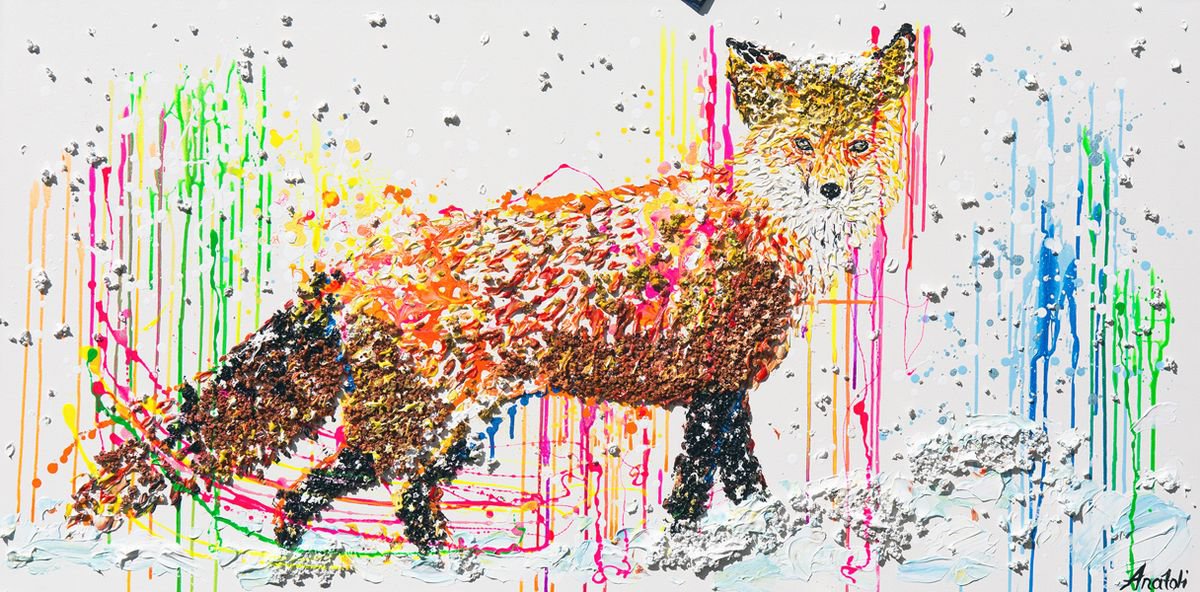Fox in Winter by Anatoli Voznarski