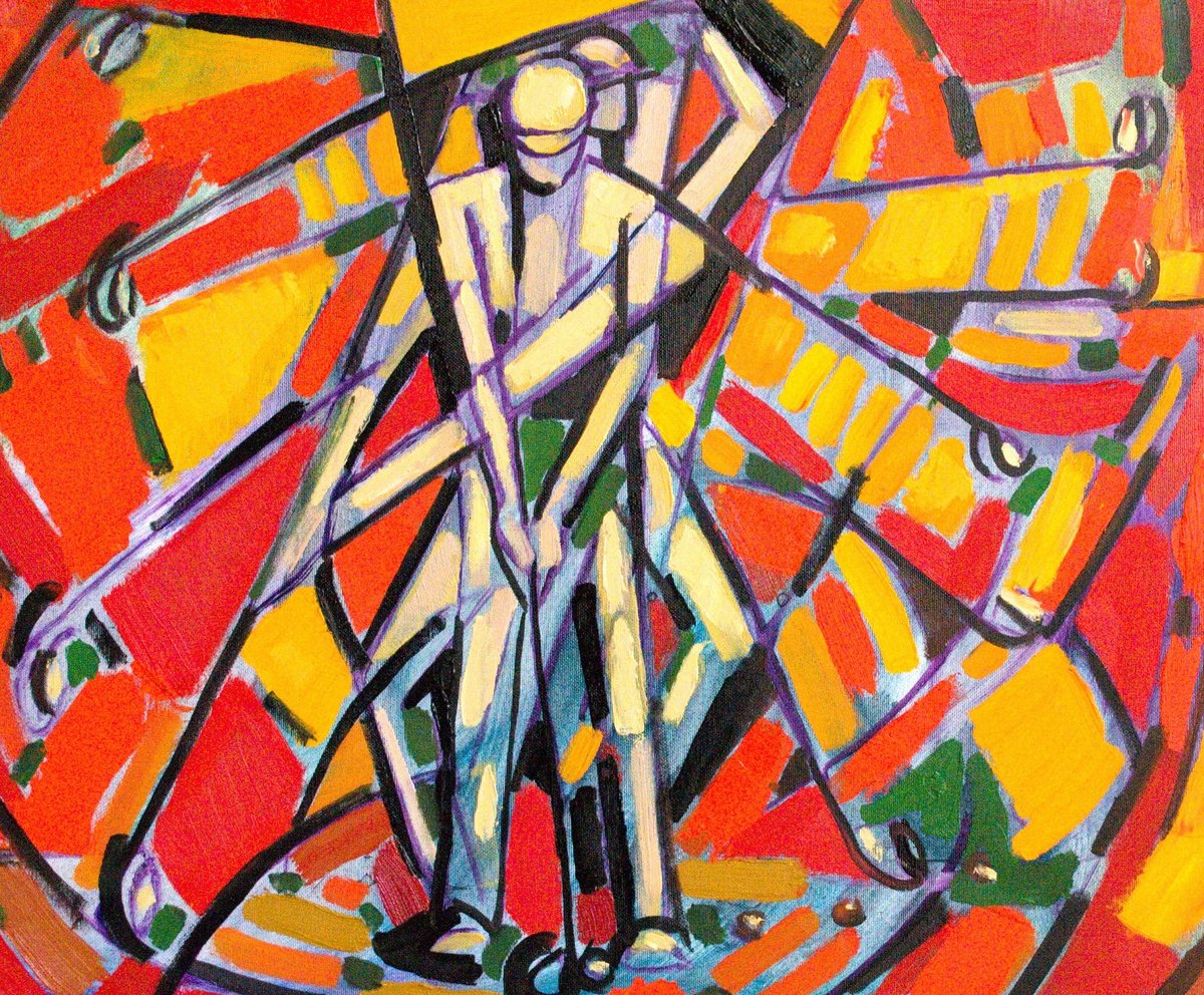 Expressive Oil Painting , Ball To The Castle By Rumen Sazdov, 39 X 20, Artwork For Sale On Artfinder