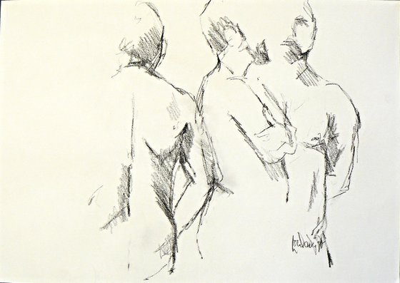 Three sketches - male nude