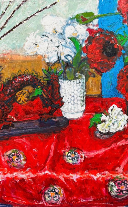 The Dragon and Red Kimono by Patricia Clements