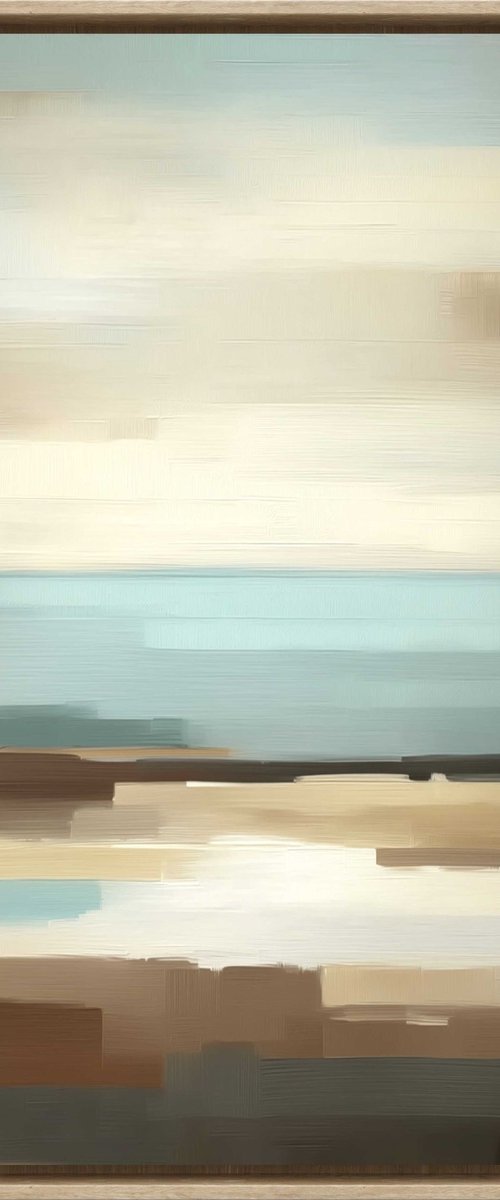 Smoky tranquil Horizon #7, Abstract Landscape by V+V Kniazievi