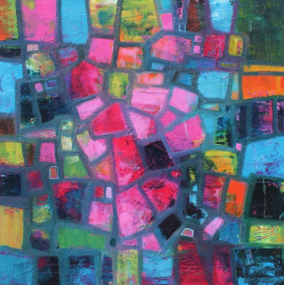 Abstract in Pink and Blue