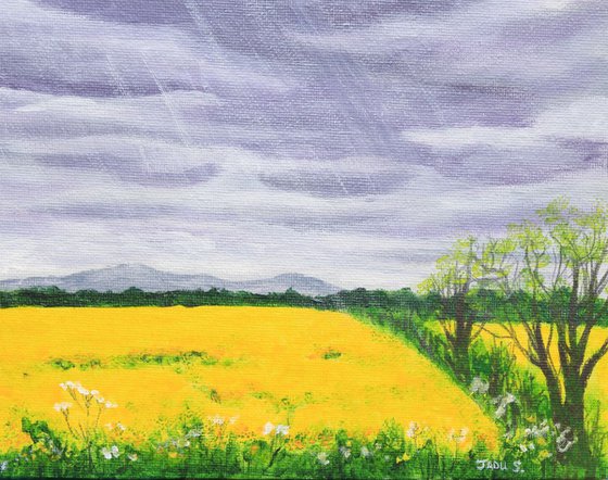 Malvern Hills above Yellow Fields