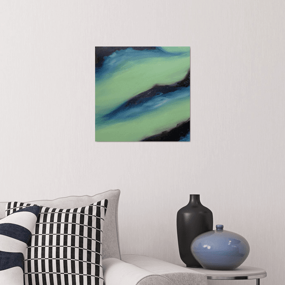 Bright III, 40x40 cm, Original abstract painting, oil on canvas