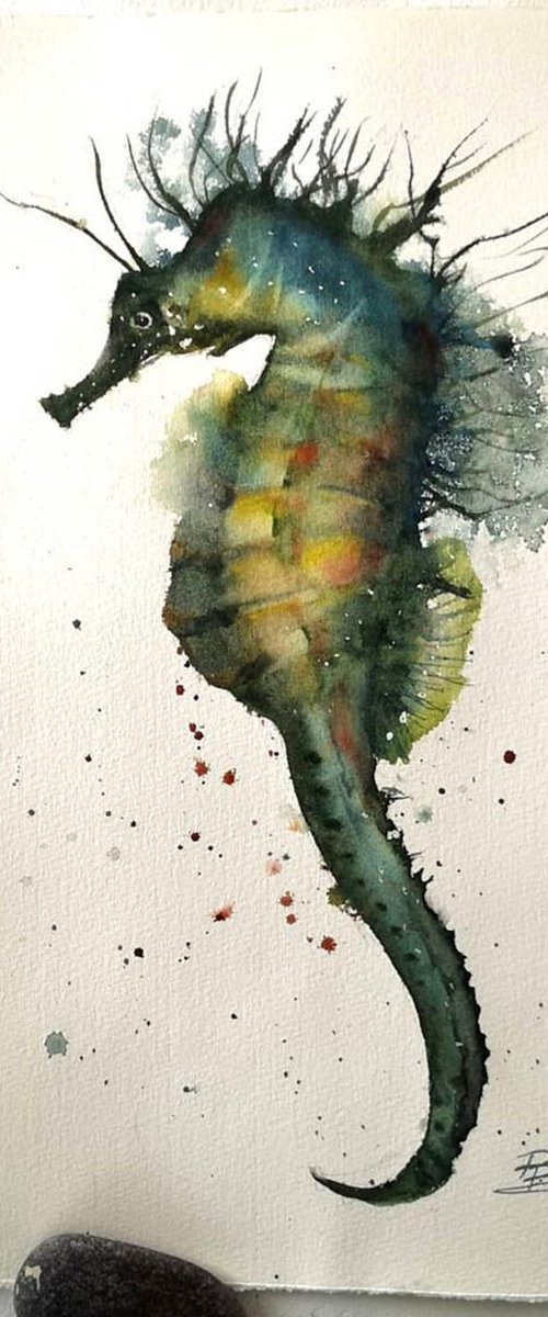 Green Seahorse by Olga Tchefranov (Shefranov)