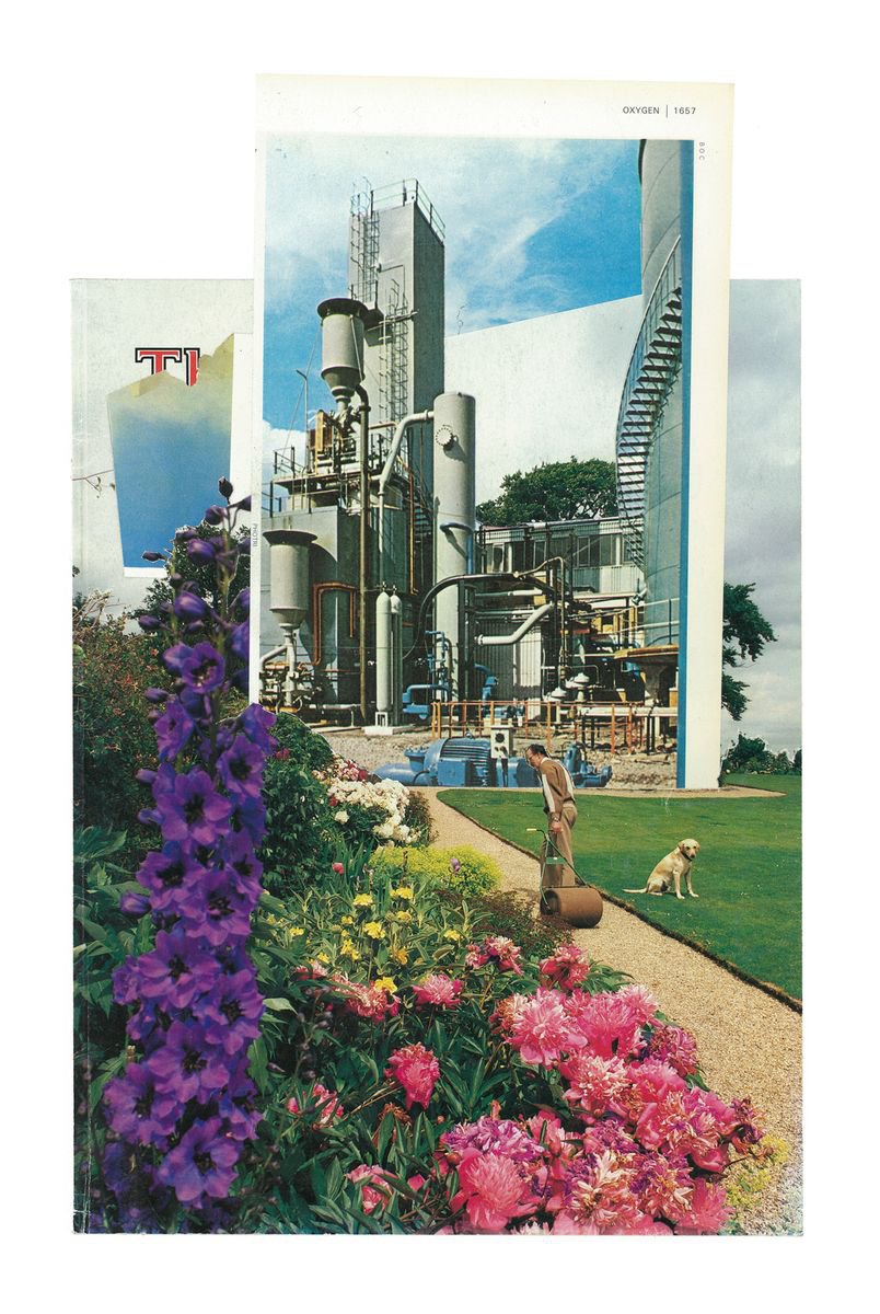 Abstract Collage By Benjamin West, 12 X 17, Oxygen 1657, Original Artwork