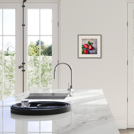 Red Apples on Cement v2