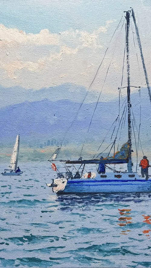 Seascape with Sailboats 53 by Garry Arzumanyan