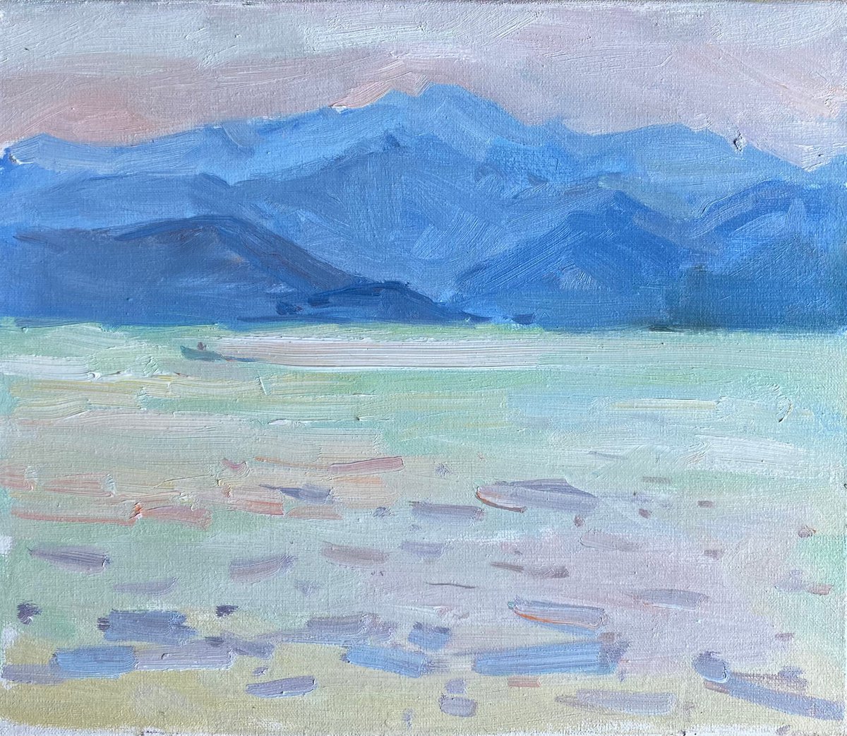 Calm water. Alps 30x35 cm| oil painting by Nataliia Nosyk