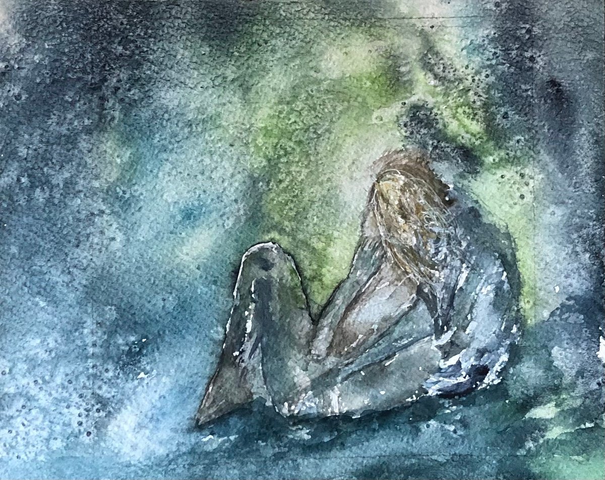 Impressionistic Landscape Watercolour By Snezana Djordjevic, 10 X 8", Eternal Love, Original Artwork