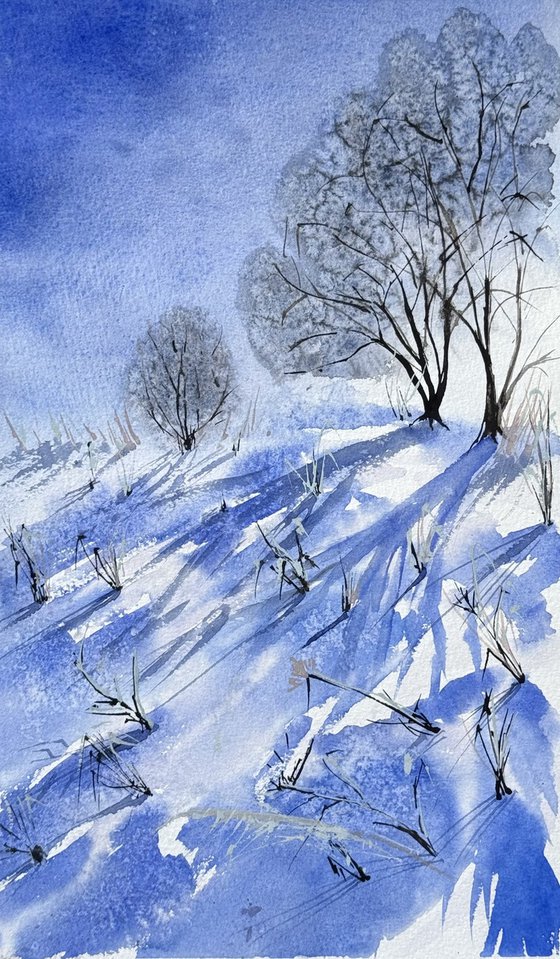 Abstract  Winter landscape