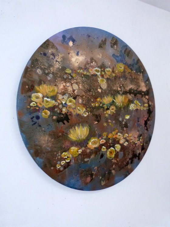 "Flowers of lights" 60cm tondo