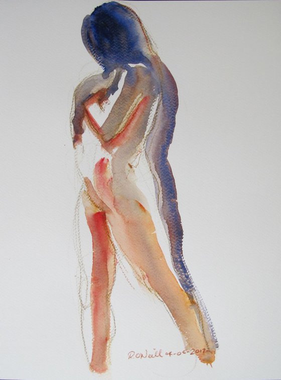 Standing female nude