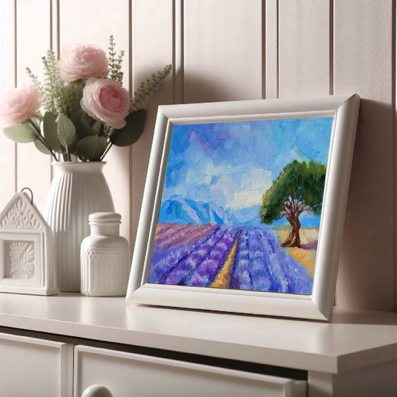 Lavender Field painting