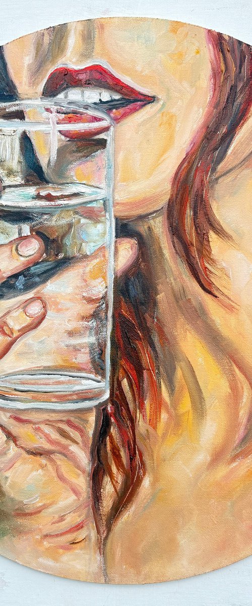 A Girl Drinking Water by Katia Ricci