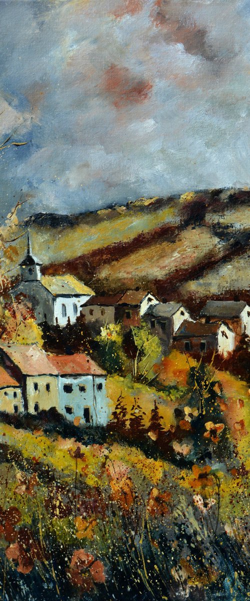 Avillage in Autumn - heer by Pol Henry Ledent
