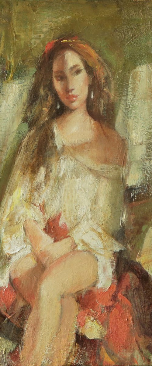 Lady in White by Aramazd Petrosyan